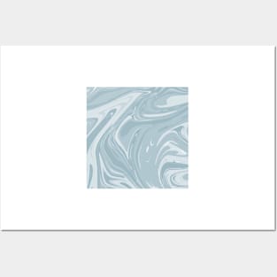 Pale blue marble  pattern Posters and Art